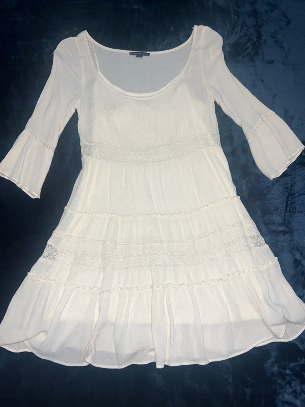 American Eagle Outfitters Cream Scoop-Neck dress